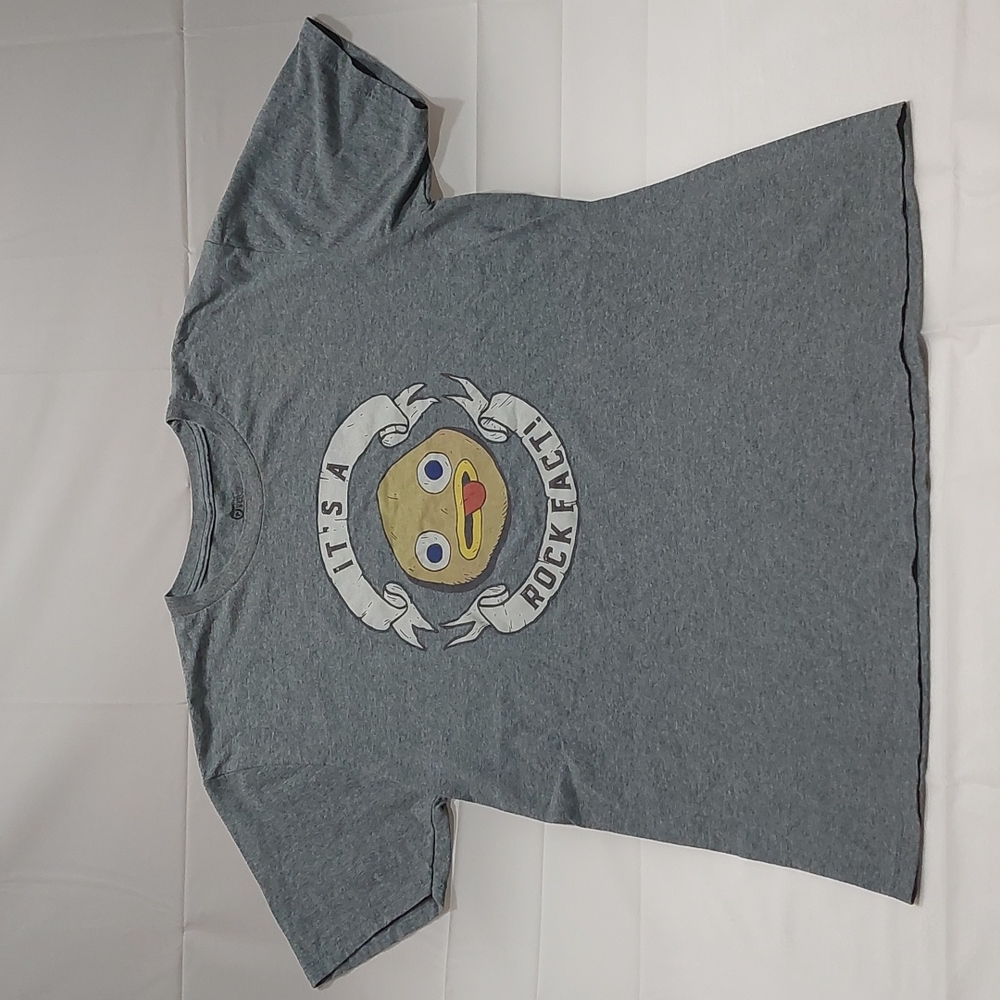 Over the Garden Wall Tee Shirt Catoon Network Large "It's a Rock Fact"